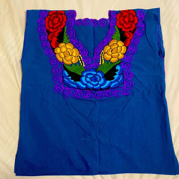 Embroidered Authentic Mexican Shirt. Bought in Mexico - Picture 1 of 2